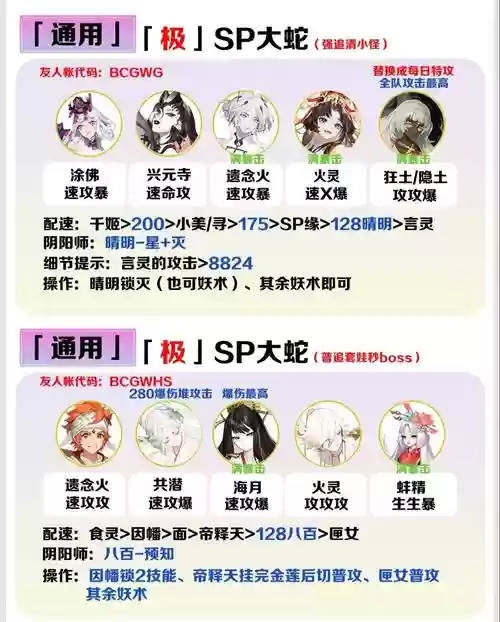 大蛇常用阵容插图
