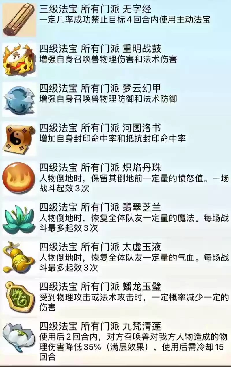 造梦西游法宝被动技能，造梦西游法宝进阶规则插图