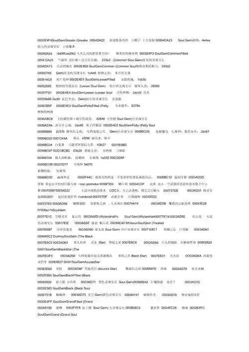 上古卷轴武器技能代码大全，上古卷轴武器装备代码插图1