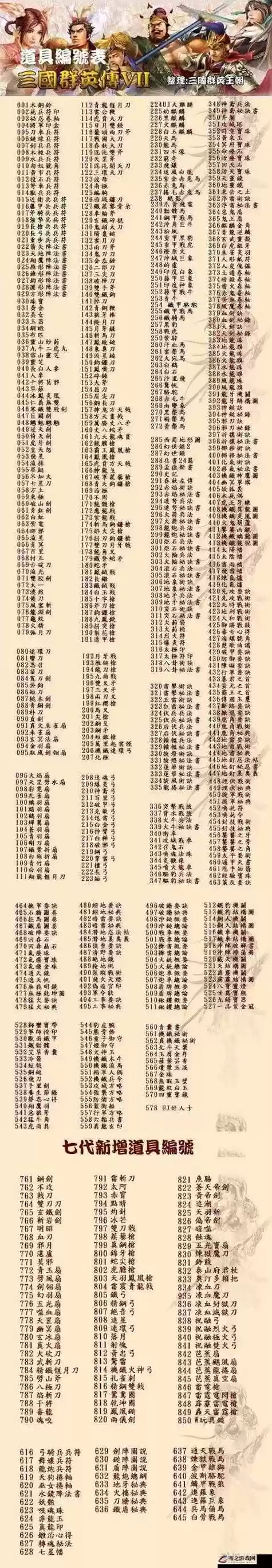 三国群英传演义版武器，三国群英传武器编号大全插图